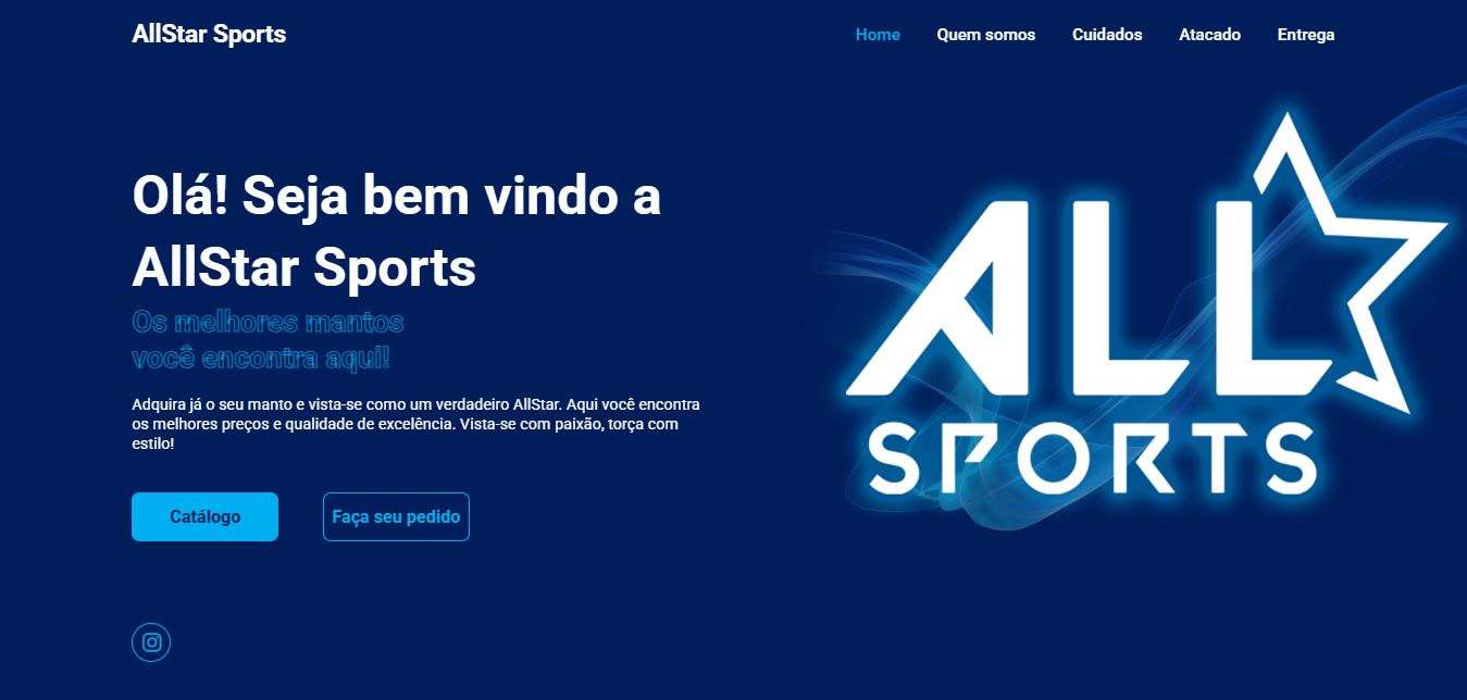 Página da AllStar Sports